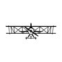 Wallity Airplane Escultura de Pared de Metal Negro